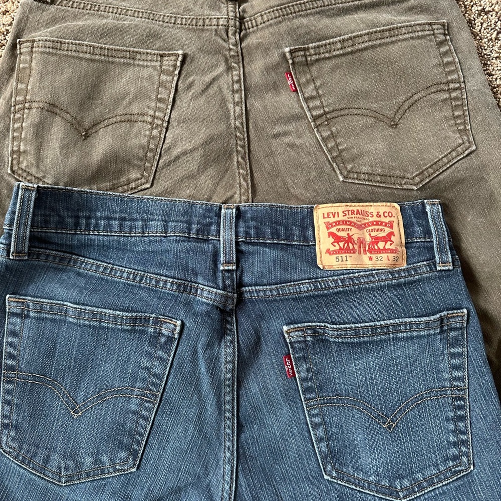 Levi's 511 Bundle; both pair 32 x 32
